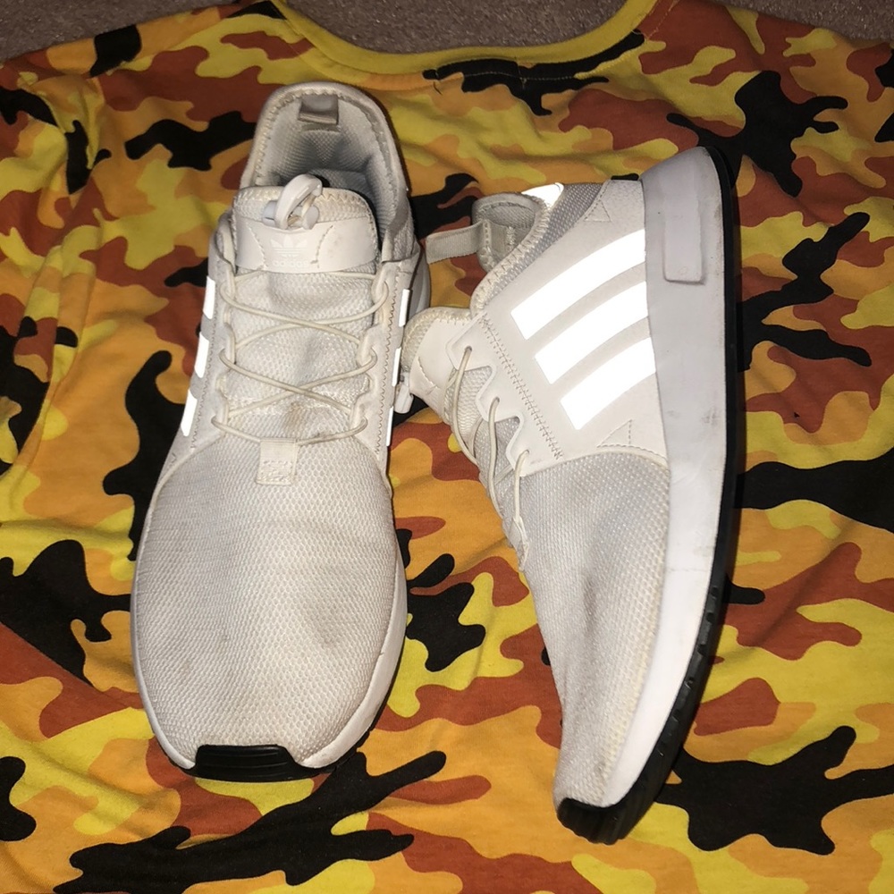 white adidas sneakers , can be cleaned